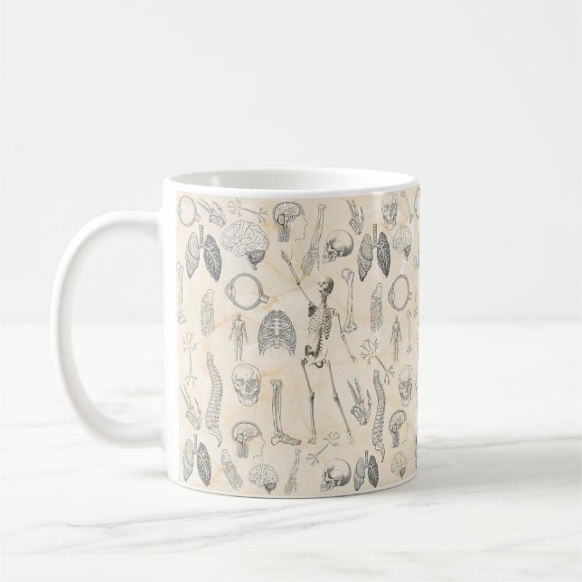 Vintage Anatomie Kaffeetasse (Links)