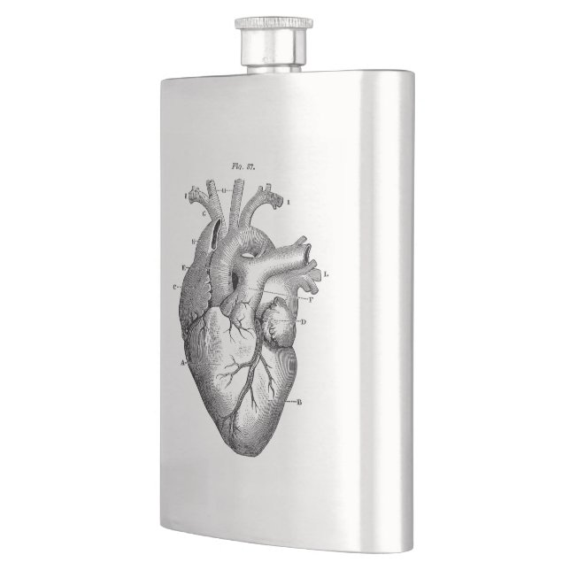 Vintage anatomische Herzflasche Flachmann (Links)