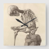 Vintage anatomische Skeleton Uhr
