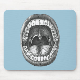 Vintage Anatomischer Mund Mousepad