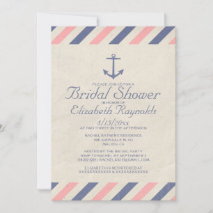 Vintage Anchor Bridal Dusche Einladungen