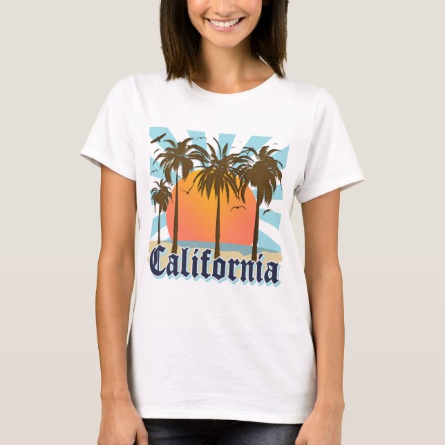 Vintage Andenken Kaliforniens T-Shirt (Vorderseite)