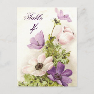 Vintage Anemone Postkarte