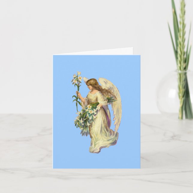 Vintage Angel-Gebetskarte Karte (Vorderseite)