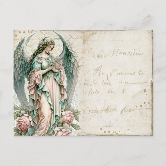 Vintage Angel Postkarte (Vorderseite)