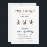 Vintage Angelhaken Geburtstagsparty Einladung<br><div class="desc">Feiern Sie ein Leben lang Erinnerungen! Laden Sie Ihre Freunde und Familie ein,  sich zu einer lustigen 50. Geburtstagsfeier mit dieser Vintag inspiriert Einladung zu verbinden,  die eine Aquarellillustrierung antiker Angelhaken enthält. Ideal für eine lässige Ansammlung im Freien."</div>