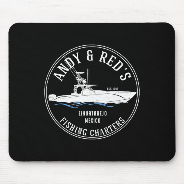 Vintage Angelkarten von Andy Red Mousepad (Vorne)