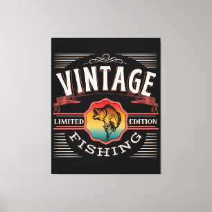 VINTAGE ANGELN LIMITED EDITION LEINWANDDRUCK