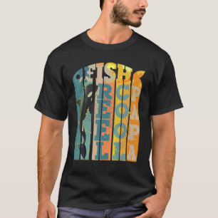 Vintage Angelrolle Cool Papa Orca Idee Fischer T-Shirt