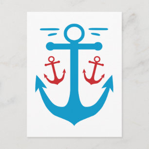Vintage Anker Postkarte
