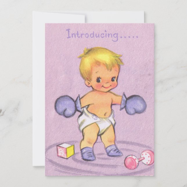 Vintage Ankündigung von Baby (Vorderseite)