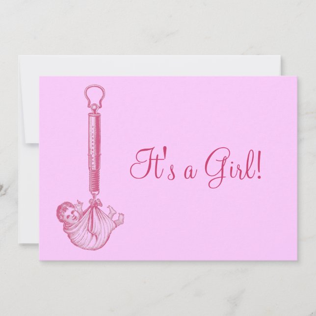 Vintage Ankündigung von Baby (Vorderseite)