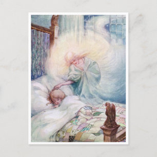 Vintage Anne Anderson Der Mond Engel Gebet Postkarte