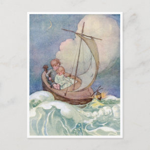 Vintage Anne Anderson Reise ins Feenland Postkarte