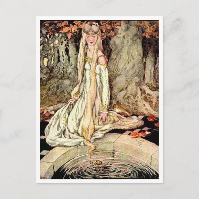 Vintage Anne Anderson The Frog Prince Postkarte (Vorderseite)