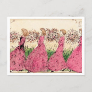 Vintage Annie French Die Brautjungfern Postkarte