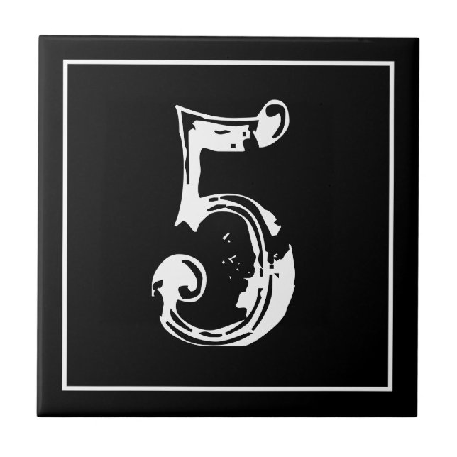 Vintage Anschrift und Hausnummer Fliese (Vorderseite)