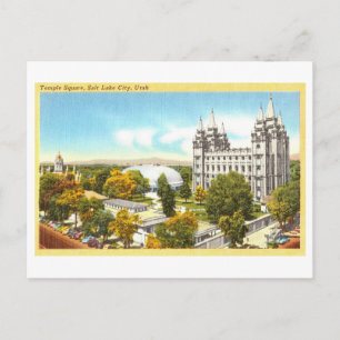 Vintage Ansicht: Temple Square, Salt Lake City, Ut Postkarte