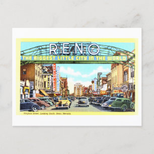 Vintage Ansicht von Reno, Nevada, Postkarte