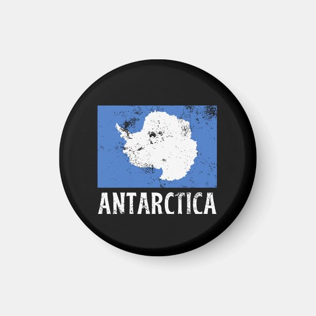 Vintage Antarktis-Flagge Magnet (Vorne)