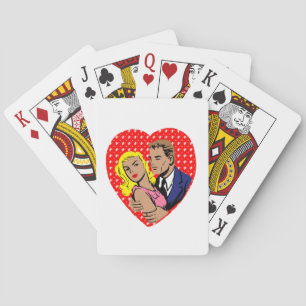 vintage Anti-Valentinstag Spielkarten