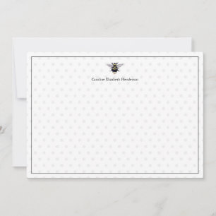 Vintage Antik Biene Punkte Personalized Mitteilungskarte