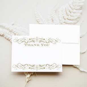 Vintage Antik-Gold-Schwung-Hochzeit Mitteilungskarte