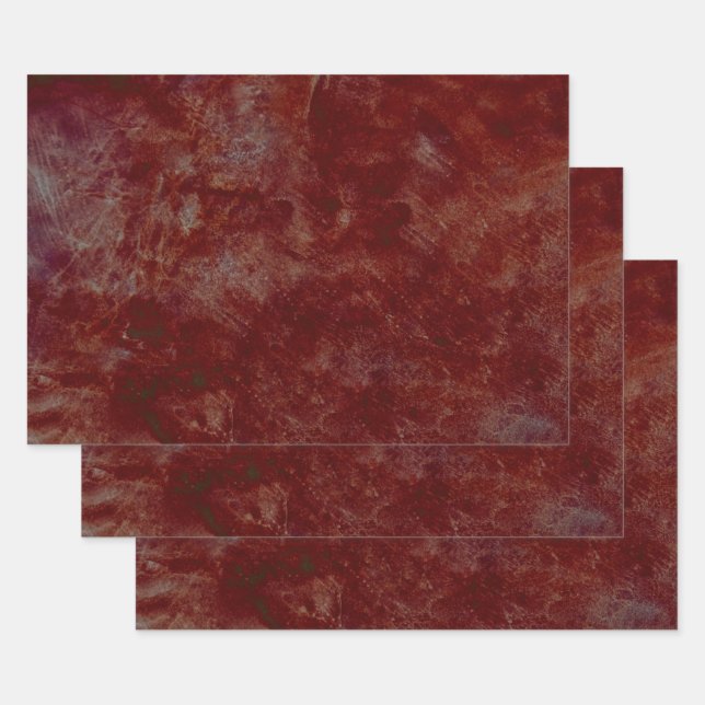 Vintage antike dunkelbraune Textur Geschenkpapier Set (Set)