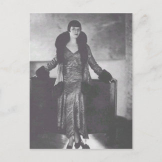 Vintage antike Flapper-Portraits, Illustrat Postkarte