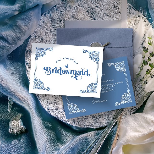 Vintage antike Frame Bridesmaid-Karte Dankeskarte (Von Creator hochgeladen)