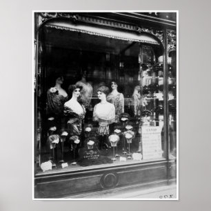 Vintage antike französische Friseursalon Poster