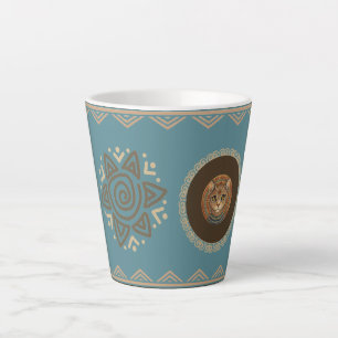 Vintage, antike Katze, altes Motiv Kunst Latte Tas Milchtasse