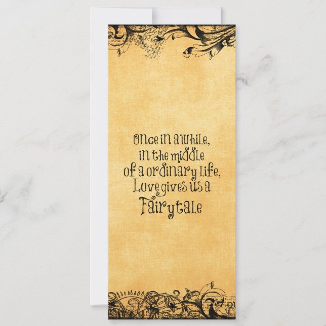 Vintage Antike mit Liebe Zitat Hochzeit (Vorderseite)