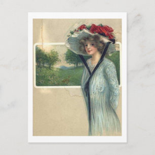 Vintage antike Mode Postkarte