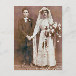 Vintage antike romantische Foto Postkarte