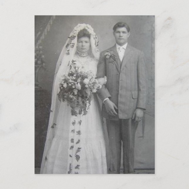 Vintage antike romantische Foto Postkarte (Vorderseite)