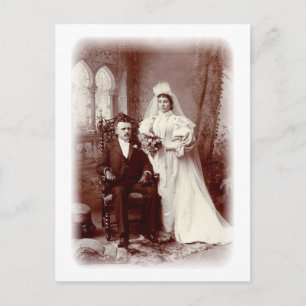 Vintage antike romantische Foto Postkarte