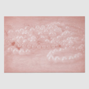 Vintage antike, rosa Perlen Deko Seidenpapier