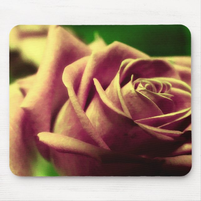 Vintage antike Rose Blume Mousepad (Vorne)