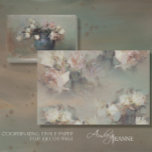 Vintage antike Rose Bouquet Decoupage Seidenpapier<br><div class="desc">Diese handgemalte Kulisse und die Collage-Koordinate wurden geschaffen, um mit Abbott Handerson Thayers Ölgemälde einer blauen Vase zu arbeiten, die mit weißen und rot rosa Rosen gefüllt ist, die locker aus dem Garten mit einem impressionistischen Stil und Eleganz versammelt sind. Ideal für die Herstellung von Wandkunst, dekorativen Möbeln oder anderen...</div>