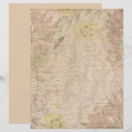 Vintage antike Rose Gold Blumenschrift