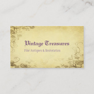 Vintage antike Rose Visitenkarte
