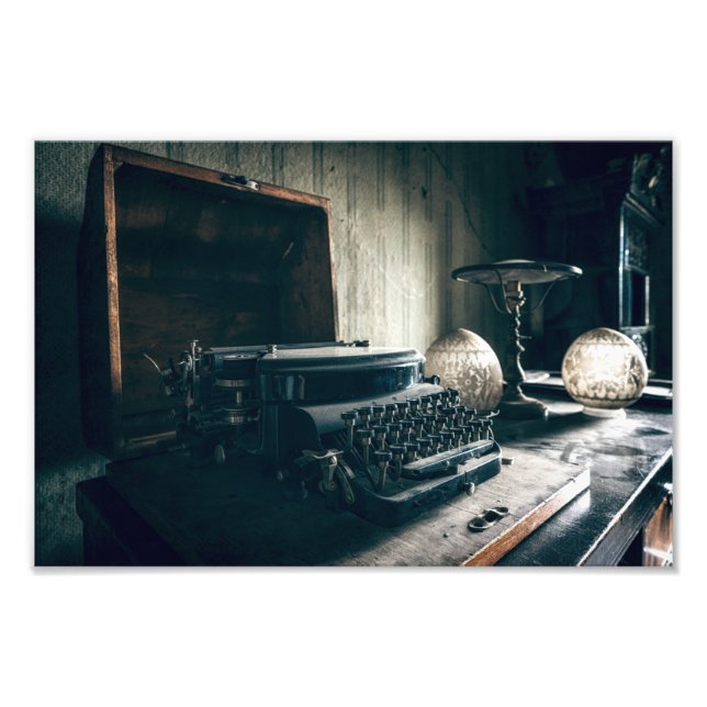 Vintage antike Schreibmaschine Fotodruck (Vorne)