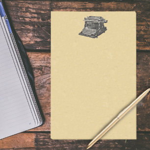 Vintage antike schwarze altmodische Schreibmaschin Post-it Klebezettel