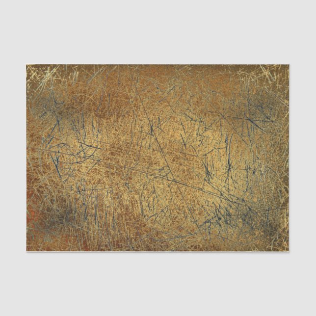 Vintage antike Textur Gelbe Goldkratzer Seidenpapier (Vorderseite)
