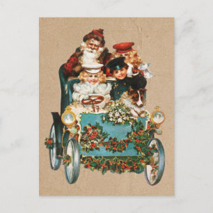 Vintage Antike Weihnachten Weihnachtsmann Kraft Br