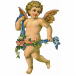 Vintage/Antiken-schreitene Engels-Engel-Verzierung Fotoskulptur Ornament<br><div class="desc">Der reizend Vintage Engel auf dieser Verzierung wurde von einem antiken deutschen Papierschrott gescannt. Der Engel wird von einem sehr starken CA 3/16" dick Acryl geschnitten, also überlebt er Jahre der Weihnachten-Baum-kletternden Katzen, verfolgte Schwänze und Babys, die wollen, um mit der bunten Verzierung zu spielen. Die Verzierung kommt mit einem...</div>