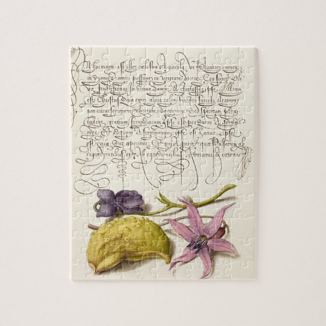 Vintage antikkalligraphische botanische Darstellun (Vertikal)