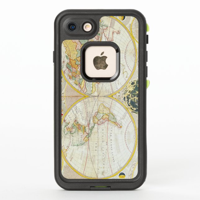 Vintage Antikkarte der Welt (Rückseite)