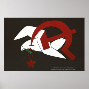 Vintage-Antikommunismus-Propagandaplakat Poster